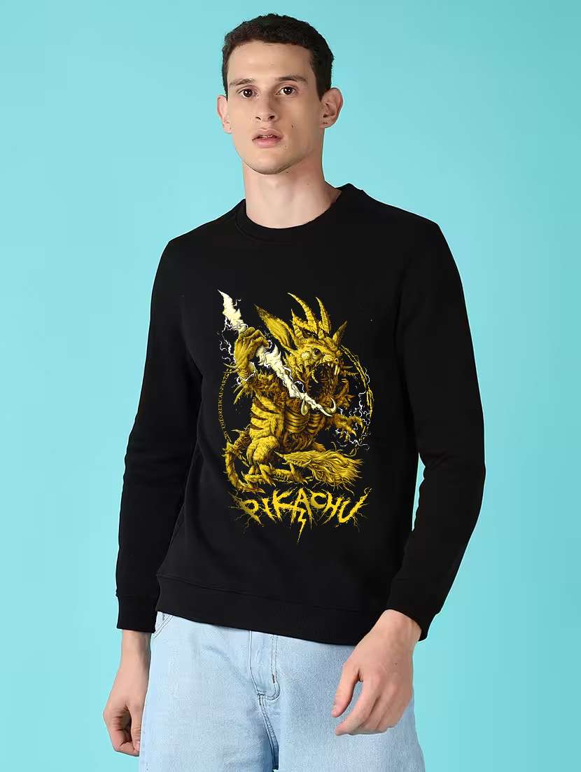 men front print long sleeve regular fit sweatshirt - 22231600 -  Standard Image - 1