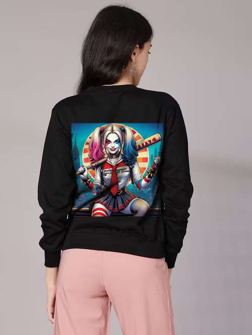 women front & back print long sleeve sweatshirt - 22231627 -  Standard Image - 0