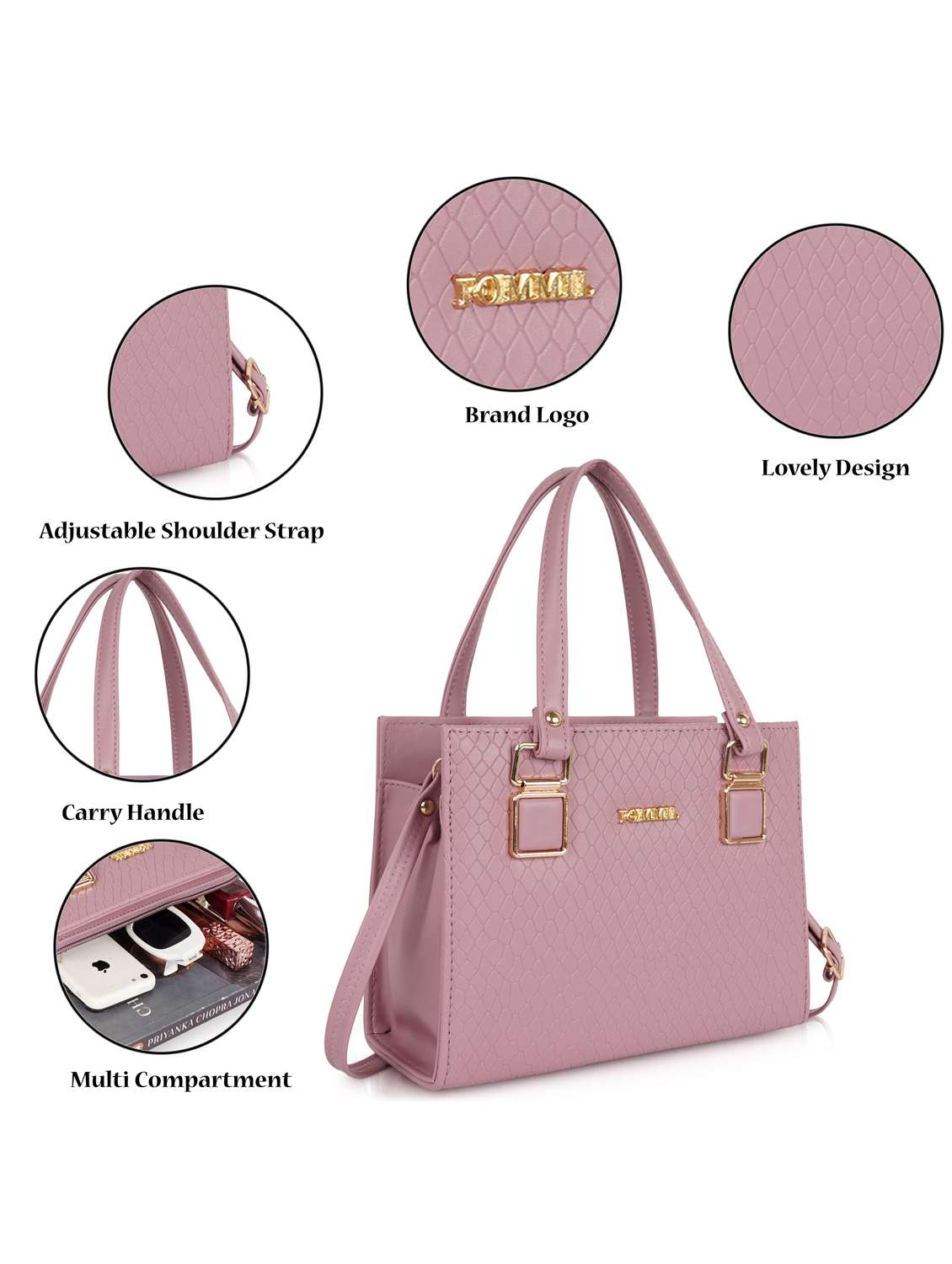 women textured structured leather handbag - 22231704 -  Standard Image - 4