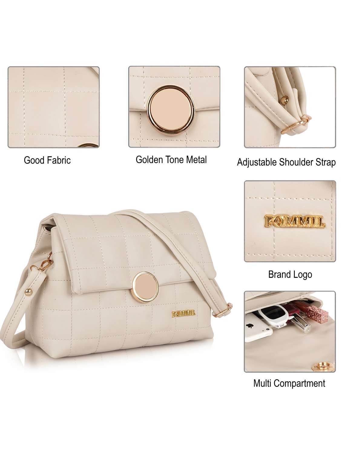 women solid adjustable strap sling bag - 22231706 -  Standard Image - 4