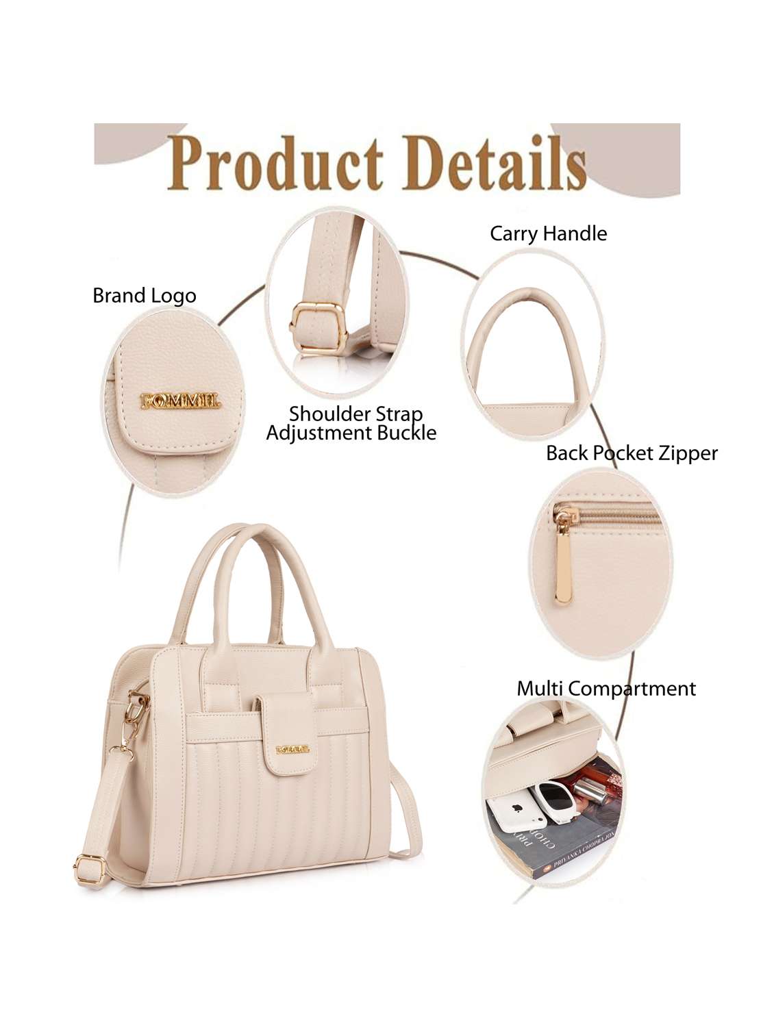 women textured structured quilted handheld bag - 22231711 -  Standard Image - 4