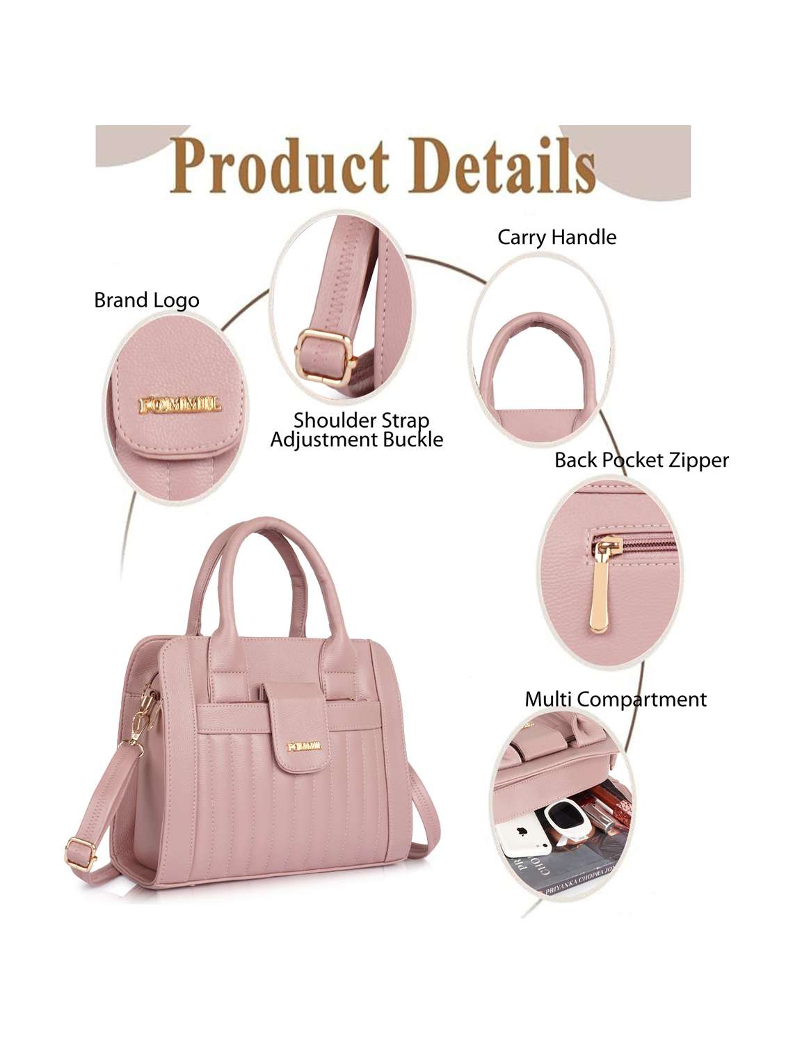 women textured structured quilted handheld bag - 22231712 -  Standard Image - 4