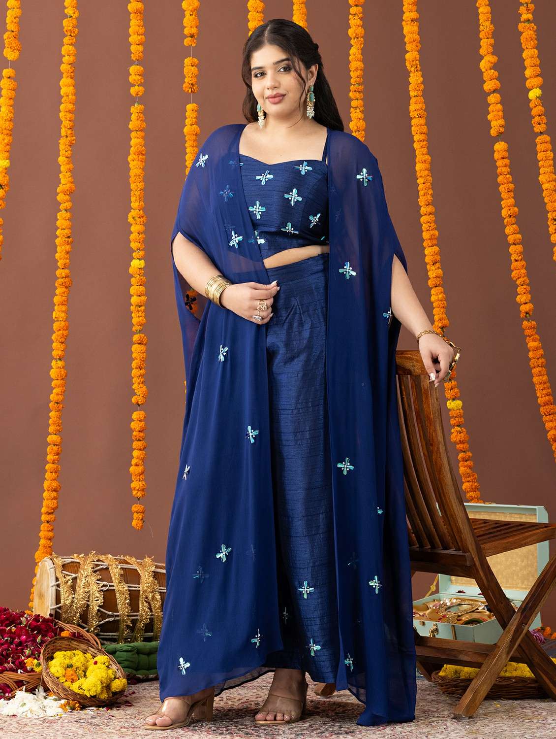 women plus size sweetheart neck fusion set - 22231735 -  Standard Image - 1