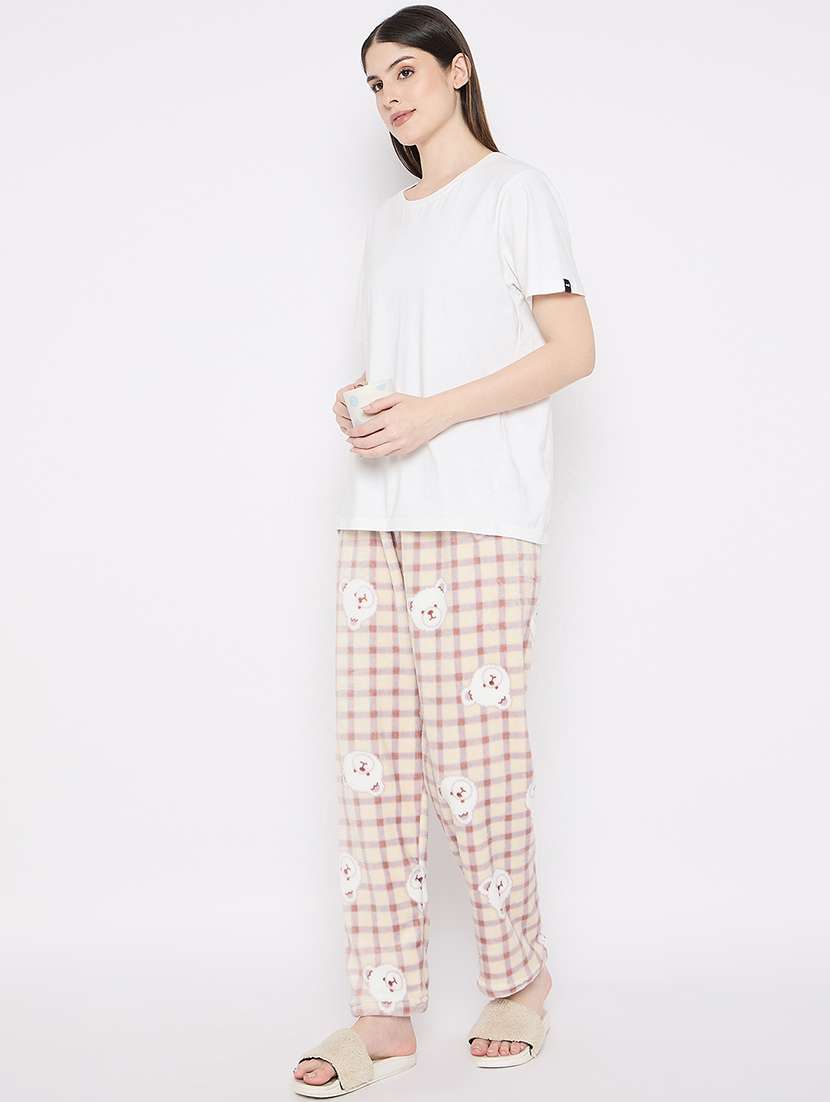 women printed mid rise loungewear pajama - 22231756 -  Standard Image - 4