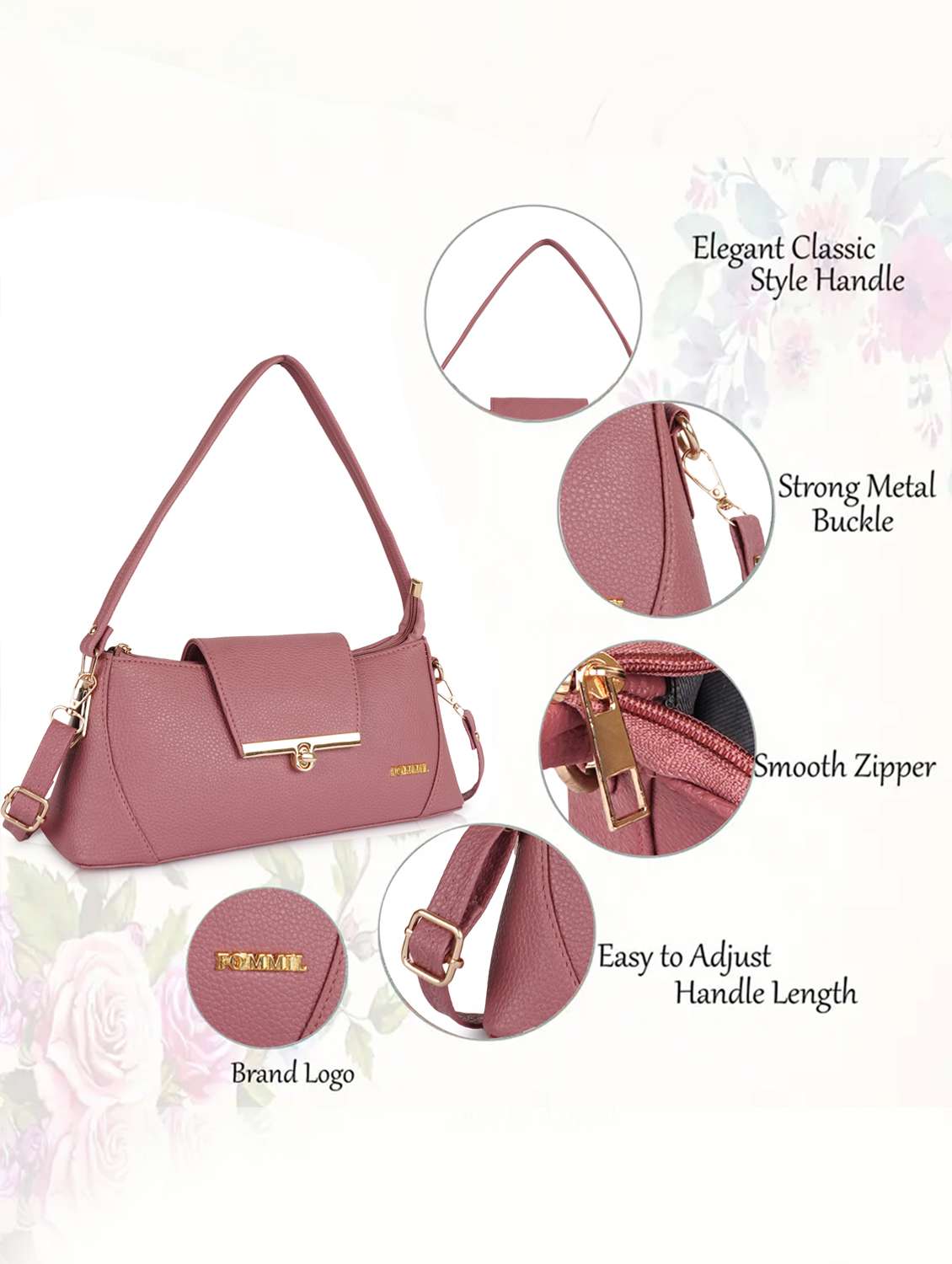 women solid structure handheld bag - 22231812 -  Standard Image - 4