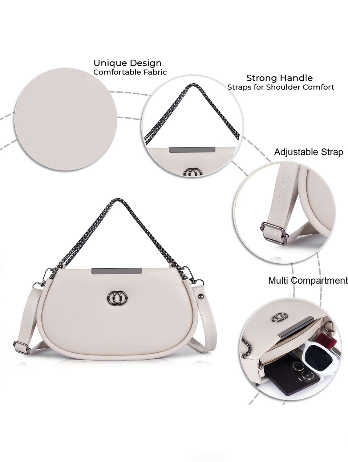 women solid structure handheld bag - 22231815 -  Standard Image - 4
