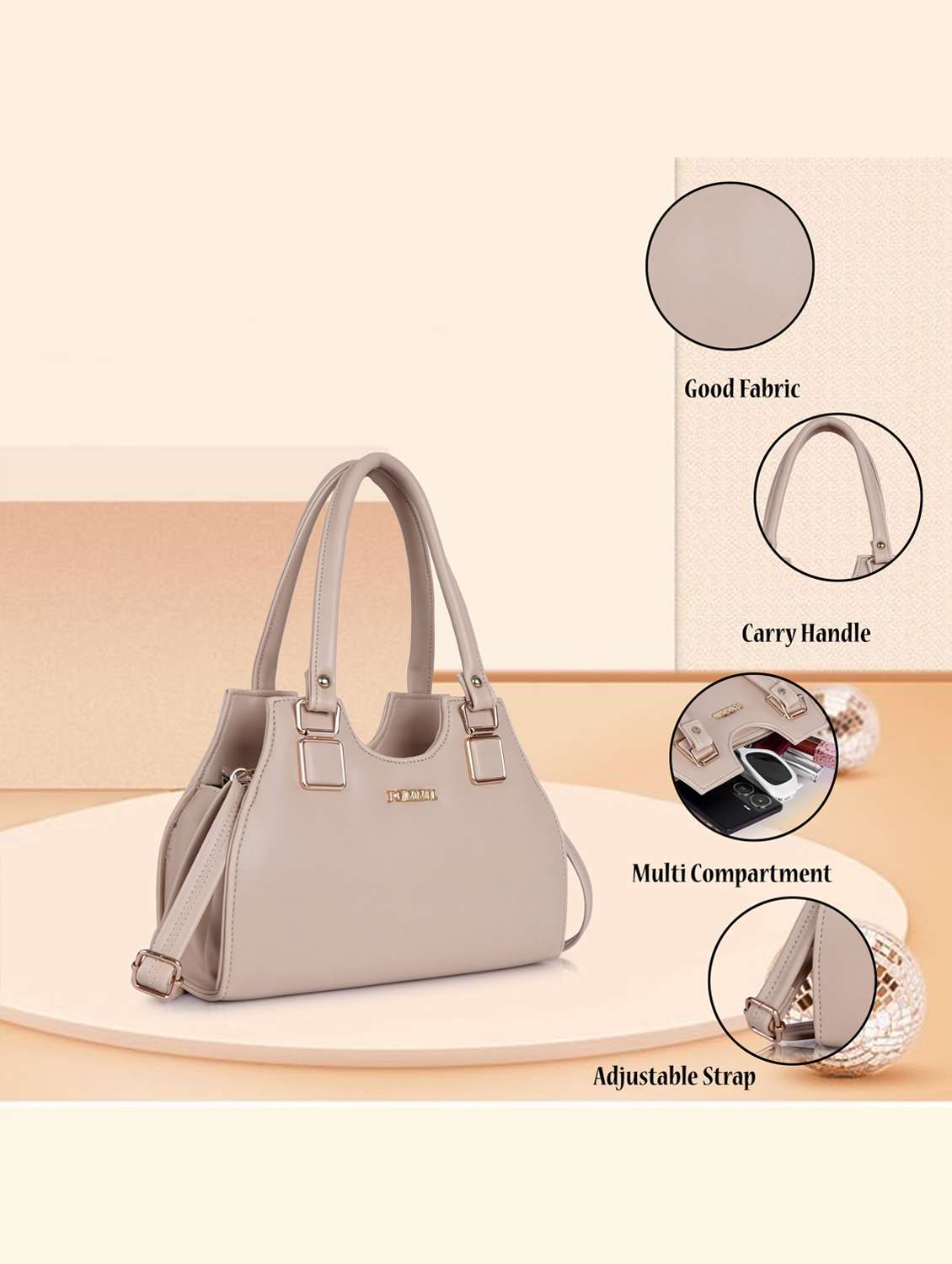 women solid structure handheld bag - 22231823 -  Standard Image - 4