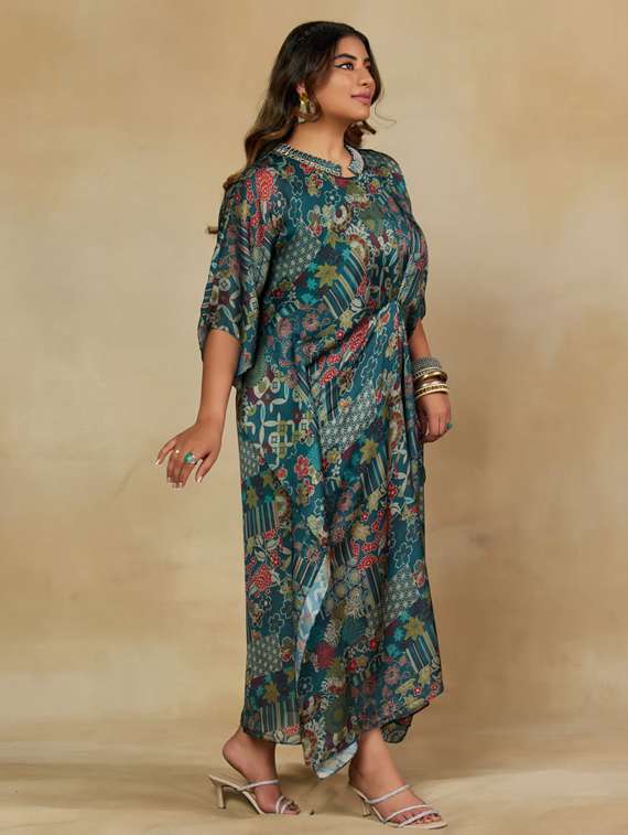 women plus size printed kimono sleeve kaftan dress - 22238763 -  Standard Image - 1