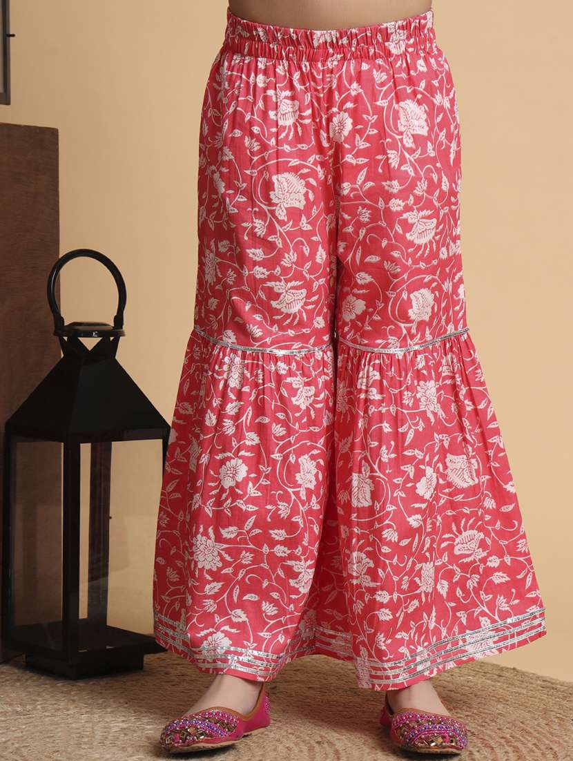 girls printed kurta and sharara set  - 22238827 -  Standard Image - 6