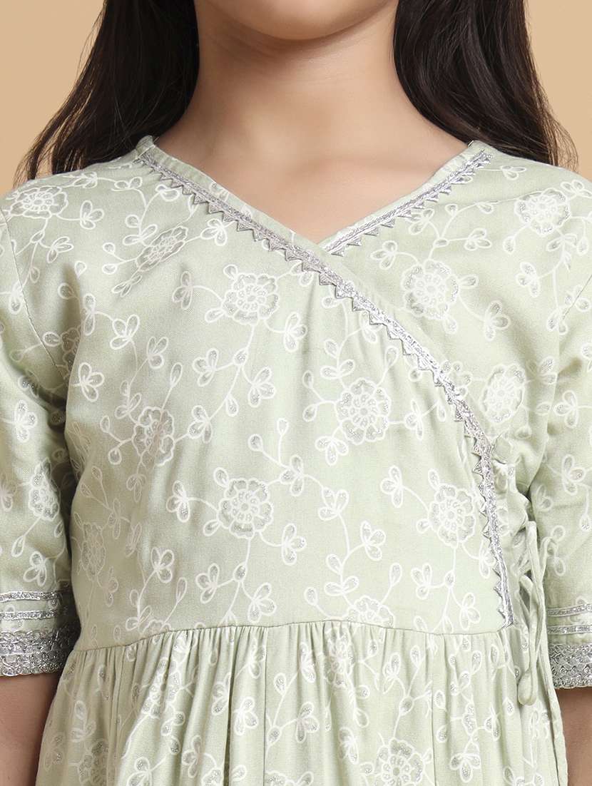 girls printed kurta and sharara with dupatta set - 22238829 -  Standard Image - 6