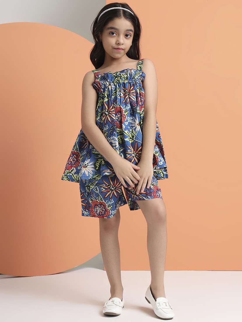 girls printed top and shorts co-ord set - 22238832 -  Standard Image - 1