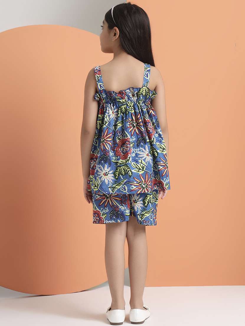girls printed top and shorts co-ord set - 22238832 -  Standard Image - 4