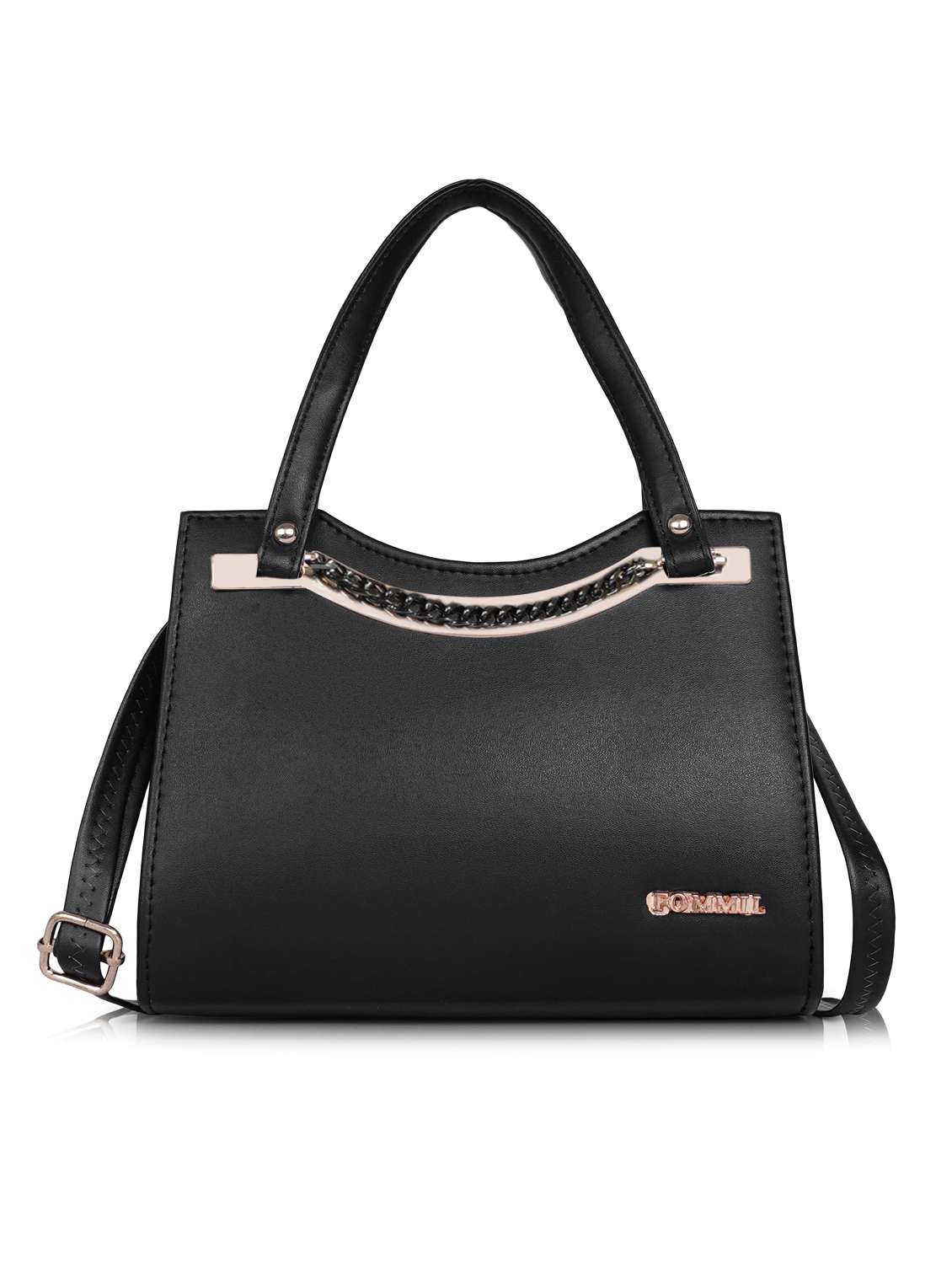 women solid structure handheld bag