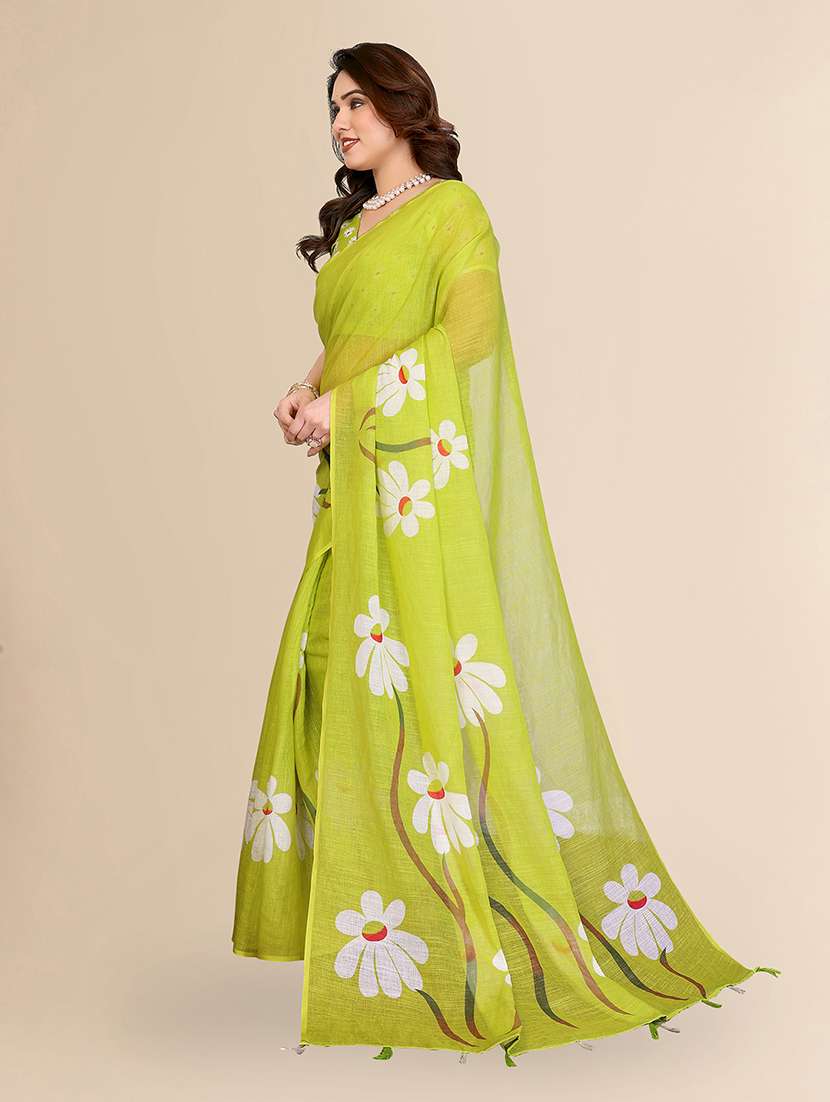 women floral printed saree with blouse - 22238881 -  Standard Image - 1