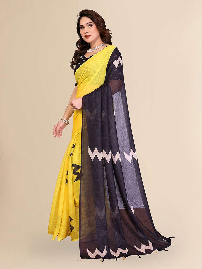 Women Printed Casual Wear Saree With Blouse - 22238883 -  Standard Image - 1