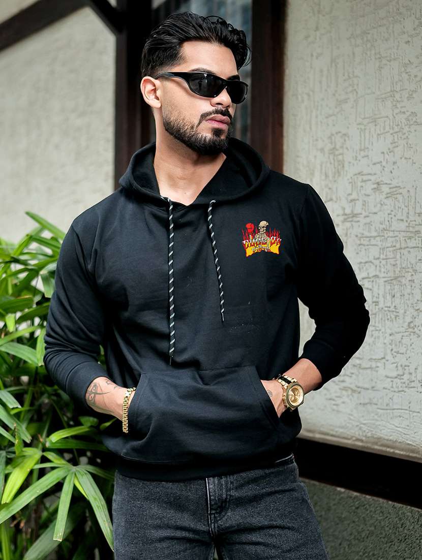 men printed long sleeve regular fit sweatshirt