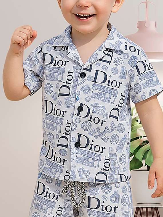 boys printed shirt and shorts co-ord set - 22239074 -  Standard Image - 1