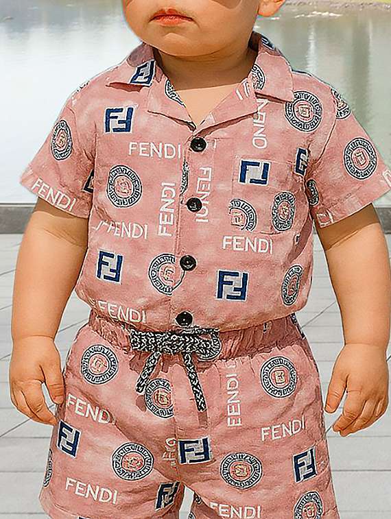 boys printed shirt and shorts co-ord set - 22239076 -  Standard Image - 1