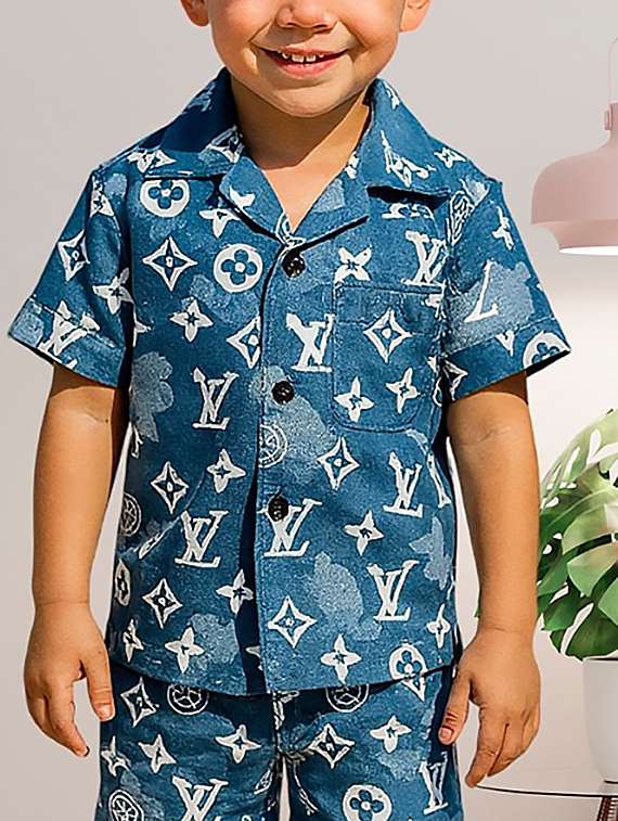 boys printed shirt and shorts co-ord set - 22239078 -  Standard Image - 1