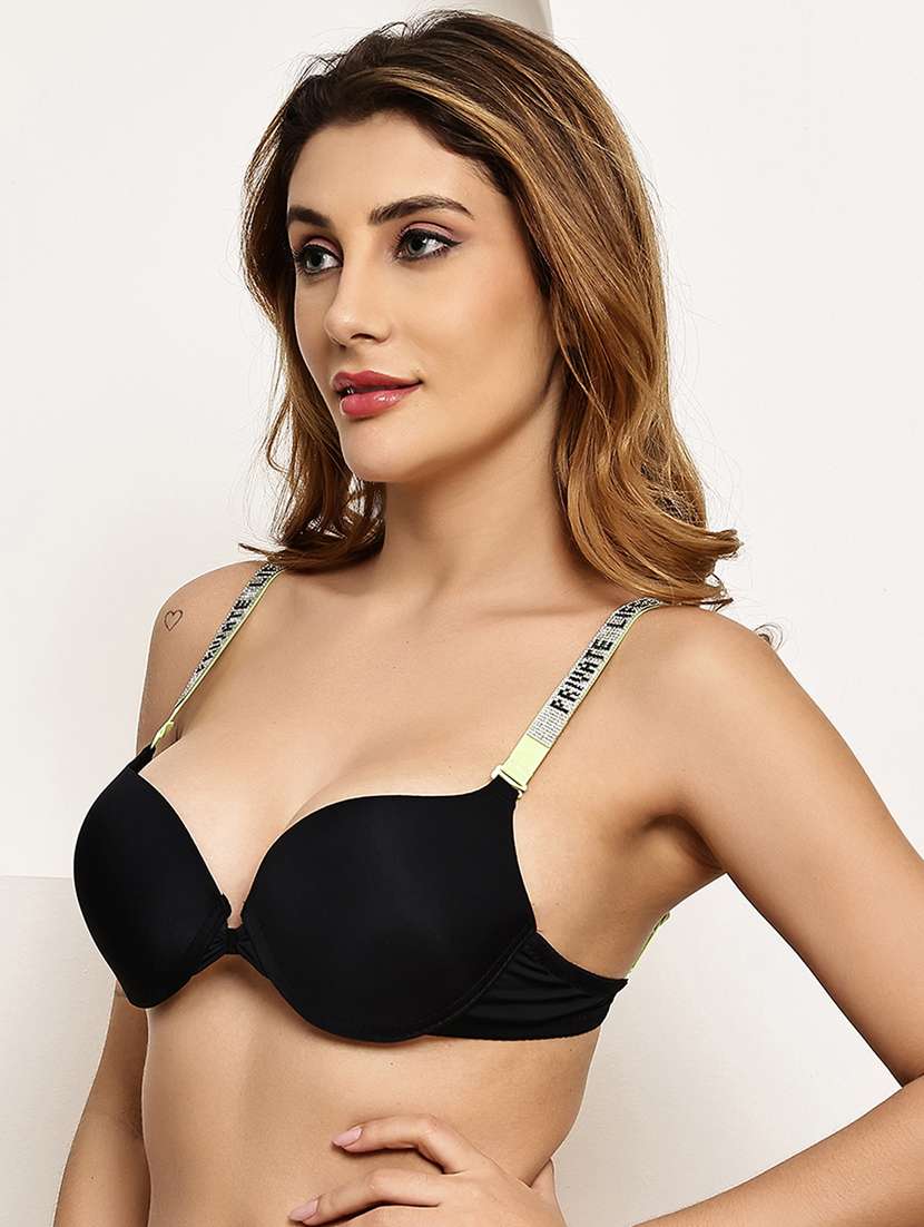 women solid underwired push up bra - 22239091 -  Standard Image - 1