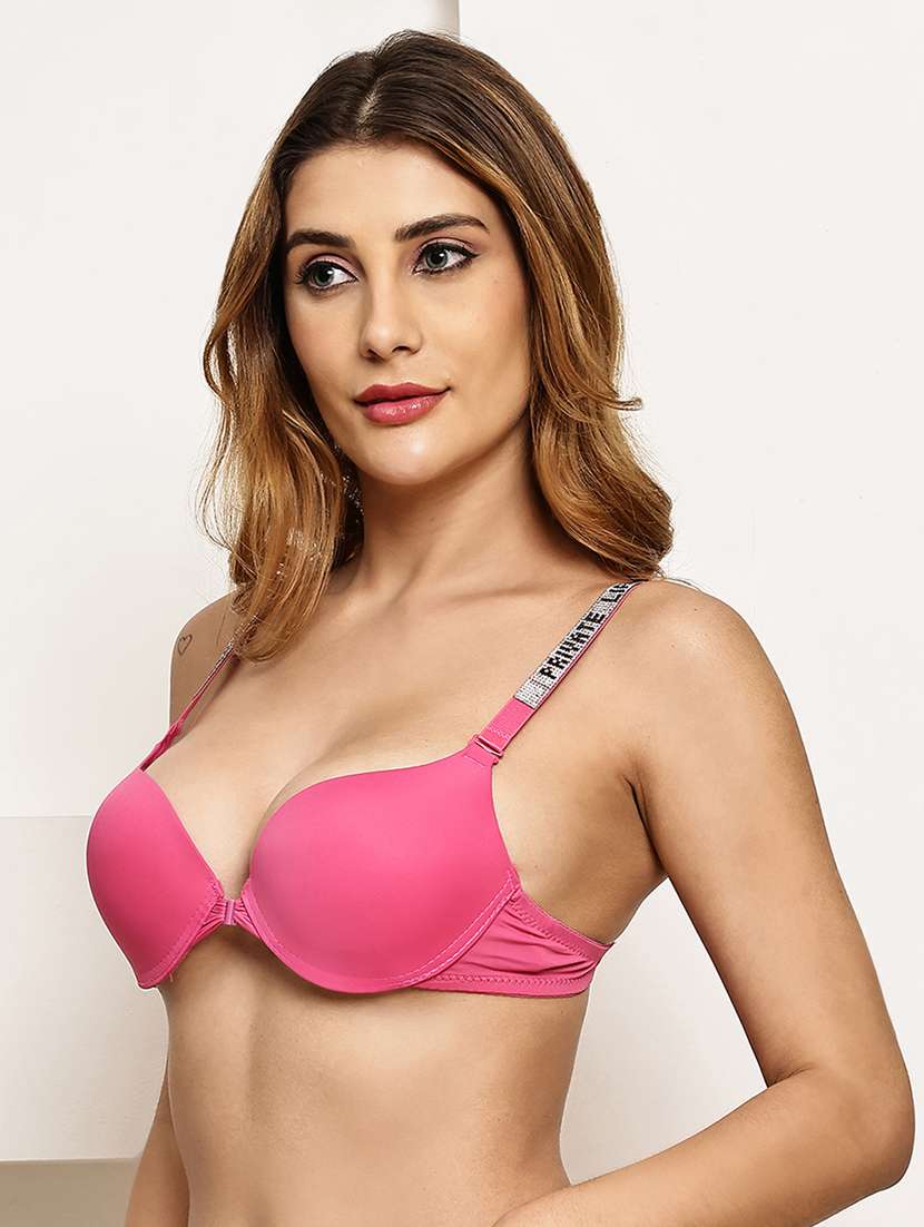 women solid underwired push up bra - 22239094 -  Standard Image - 1