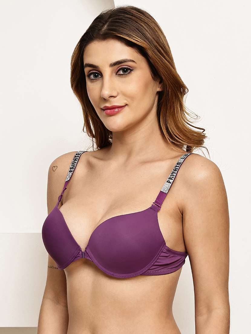 women solid underwired push up bra - 22239095 -  Standard Image - 1