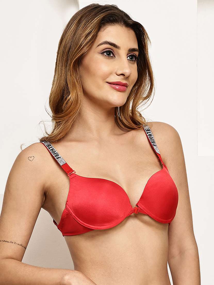 women solid underwired push up bra - 22239096 -  Standard Image - 1