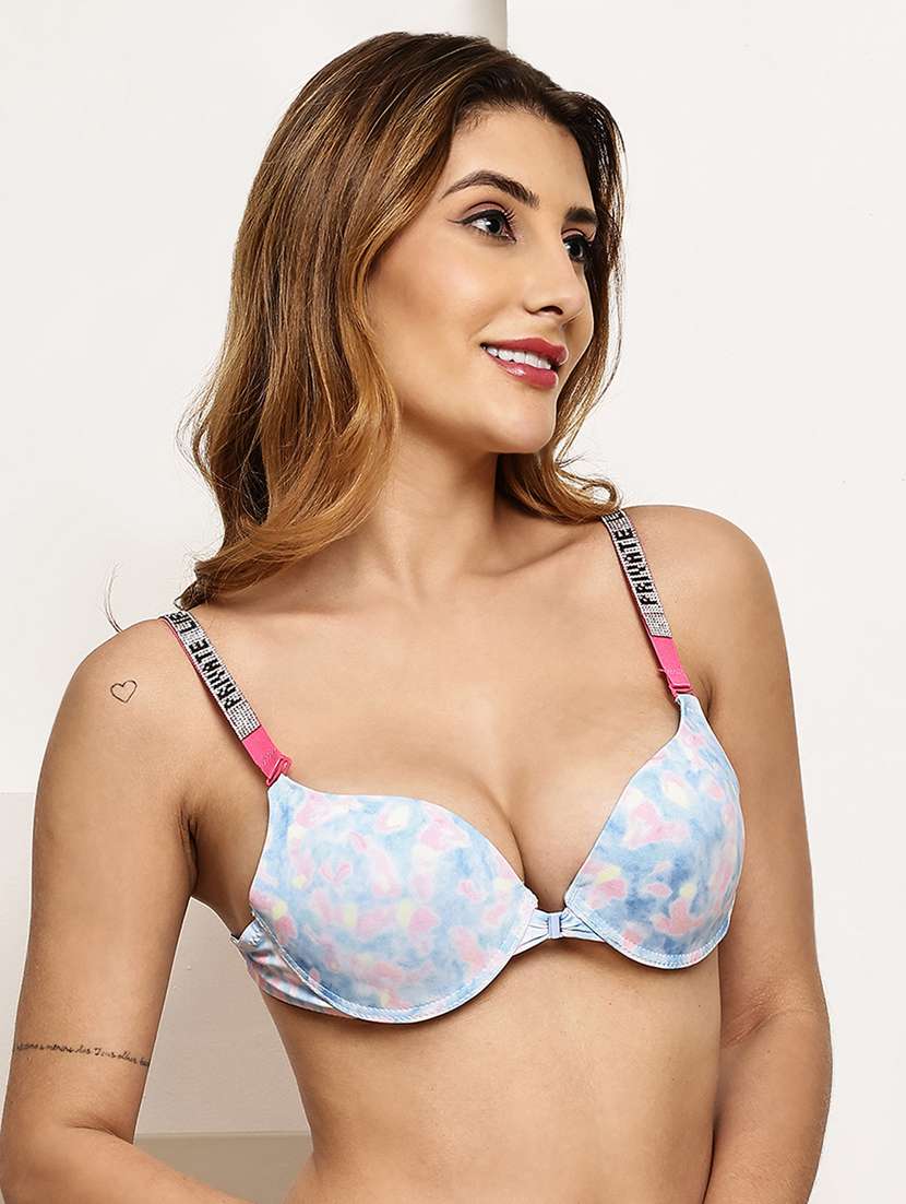 women printed underwired push up bra - 22239097 -  Standard Image - 1