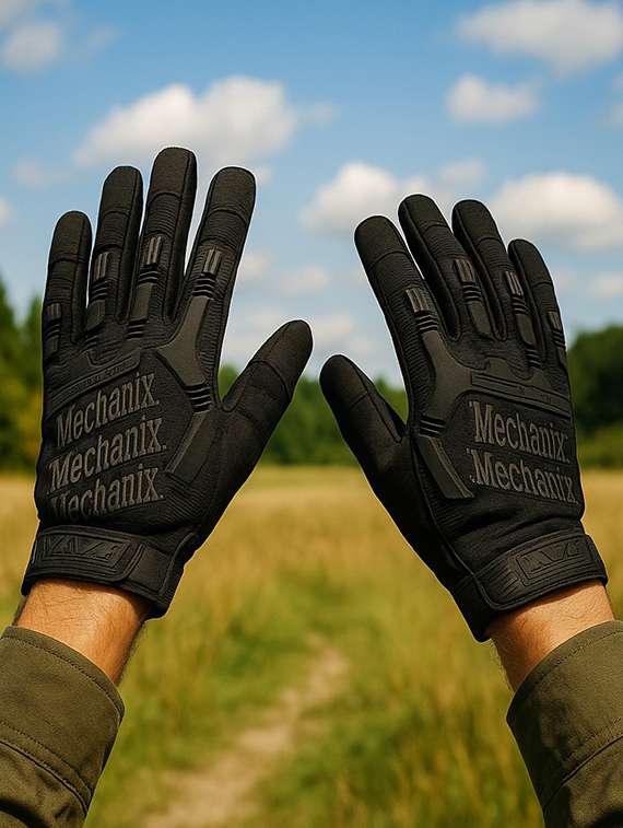 men solid full-finger tactical gloves - 22239104 -  Standard Image - 1