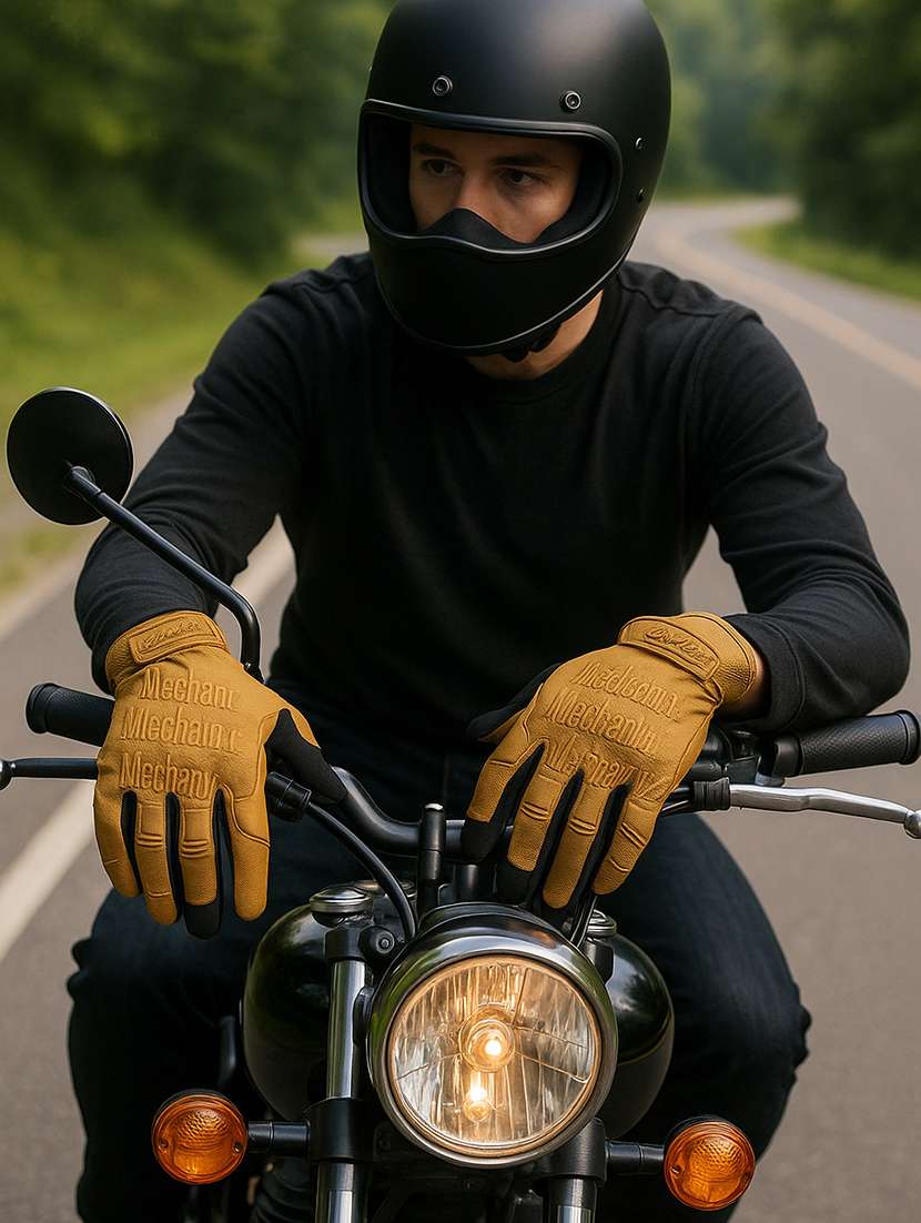 men solid full-finger tactical gloves - 22239105 -  Standard Image - 1