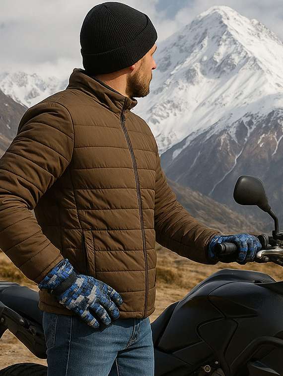 men camouflage printed warm winter gloves - 22239108 -  Standard Image - 1