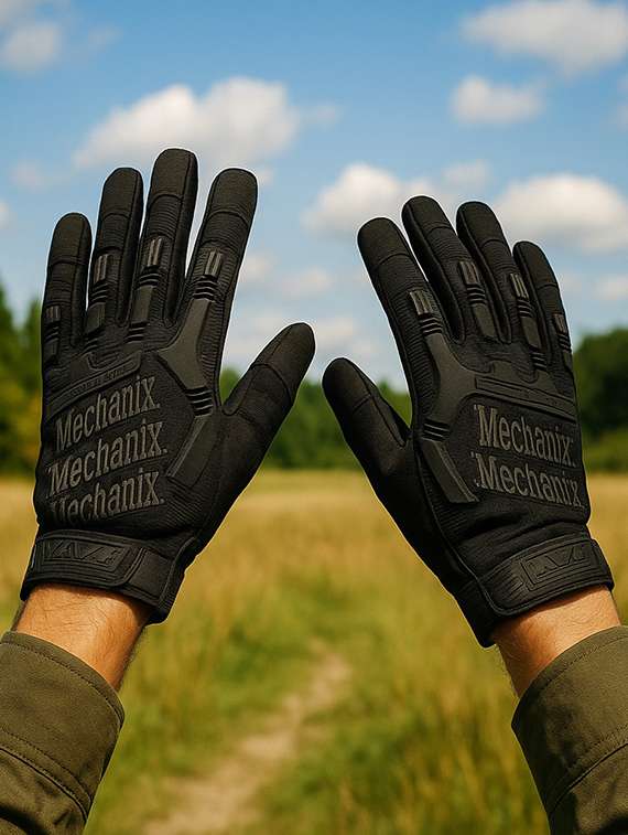 men pack of 2 solid full-finger tactical gloves - 22239114 -  Standard Image - 1