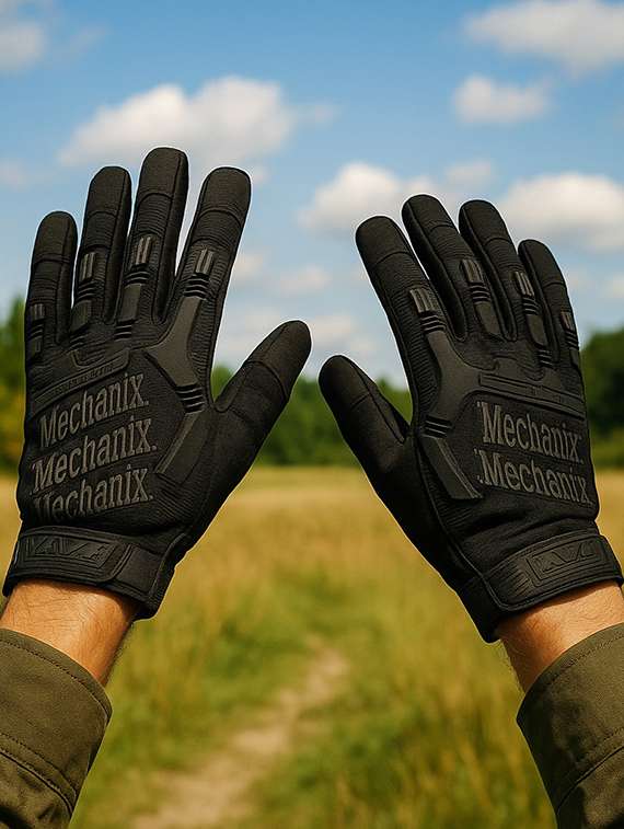 men pack of 2 solid full-finger tactical gloves - 22239115 -  Standard Image - 1