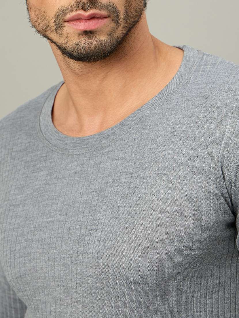 men solid full sleeve full length thermal set - 22239133 -  Standard Image - 4