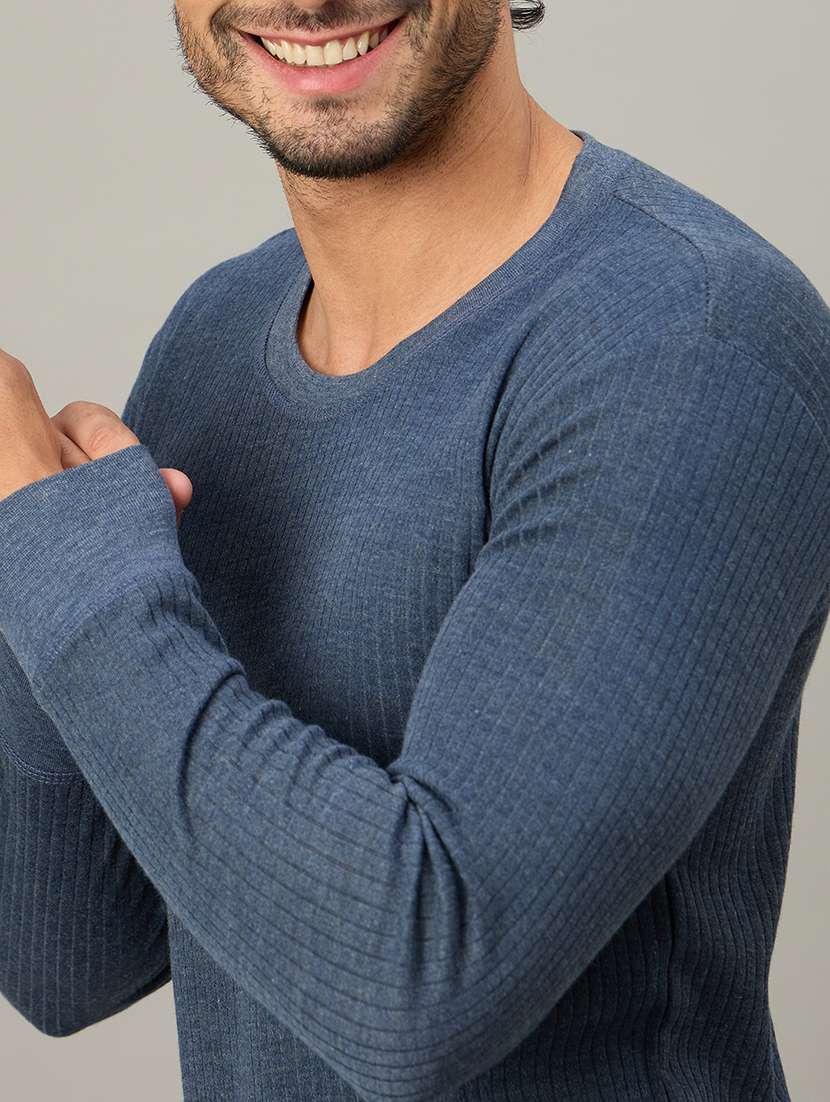 men solid full sleeve full length thermal set - 22239135 -  Standard Image - 4