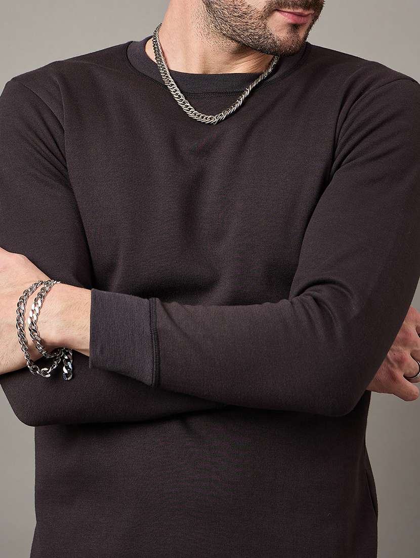 men solid full sleeve full length thermal set - 22239136 -  Standard Image - 4