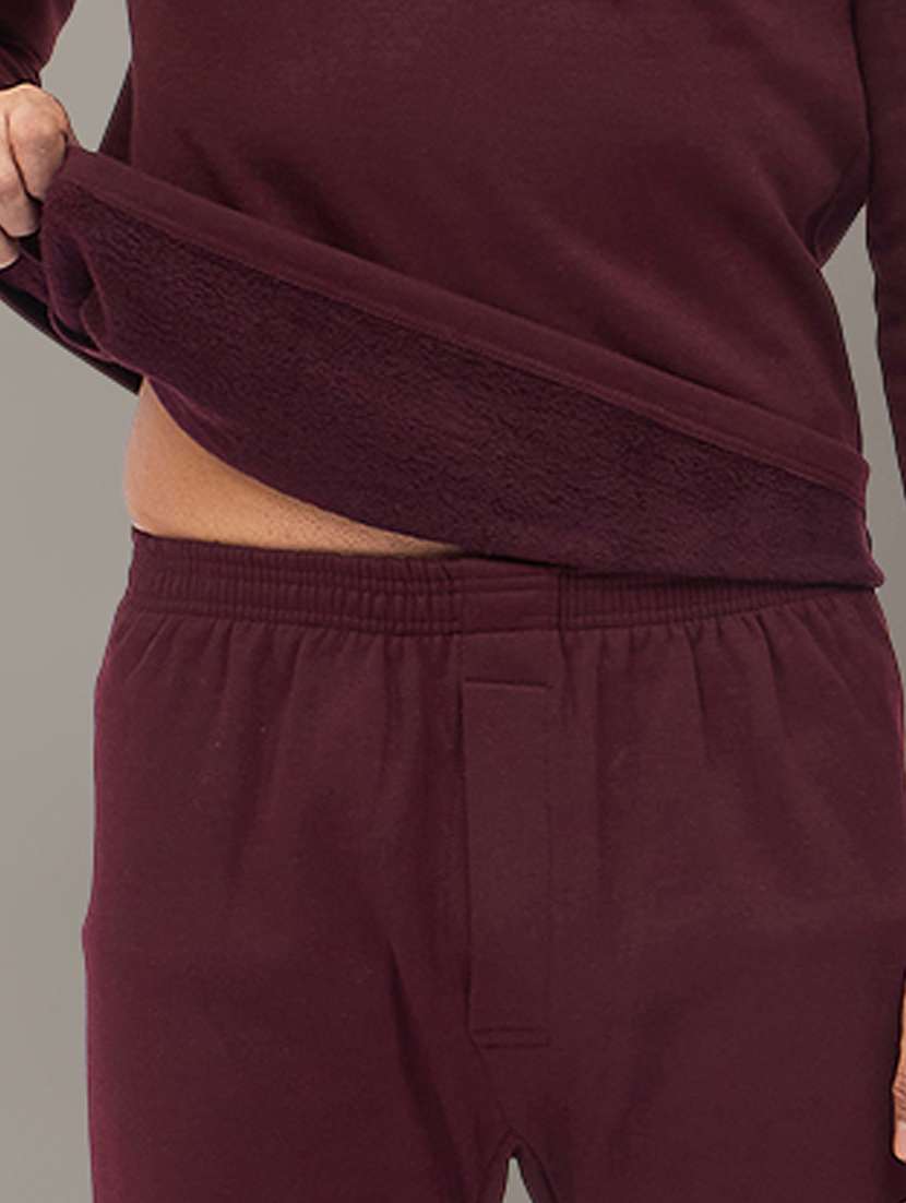 men solid round neck full length thermal set - 22239139 -  Standard Image - 4