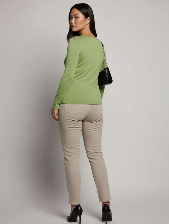 women solid long sleeve pullover - 22239199 -  Standard Image - 4