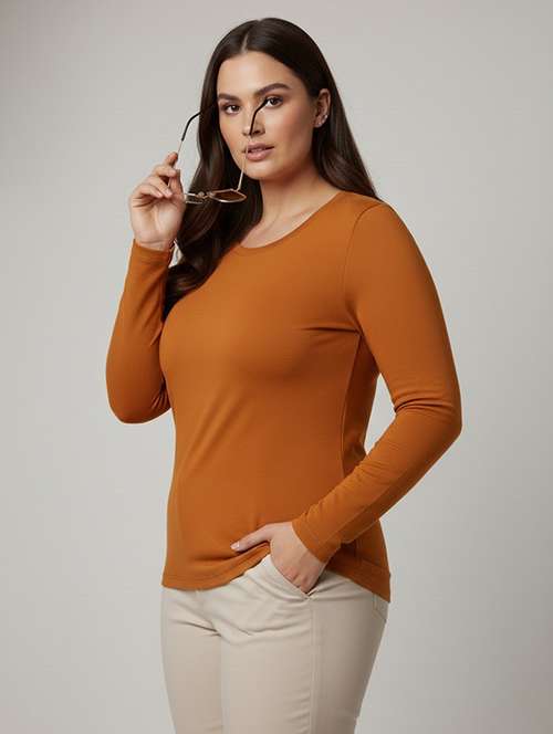 women solid long sleeve pullover - 22239202 -  Standard Image - 0