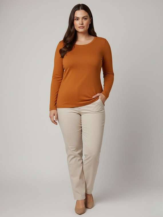 women solid long sleeve pullover - 22239202 -  Standard Image - 4