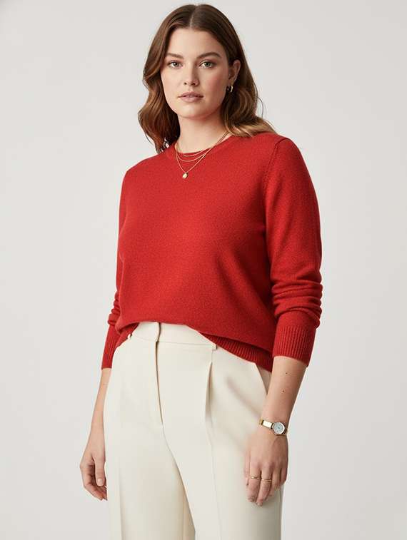 women solid long sleeve pullover