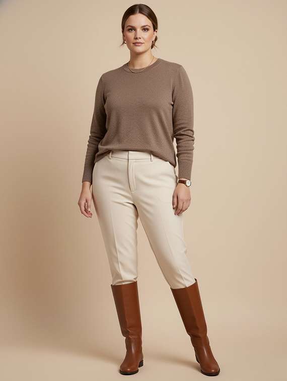 women solid long sleeve pullover - 22239220 -  Standard Image - 1