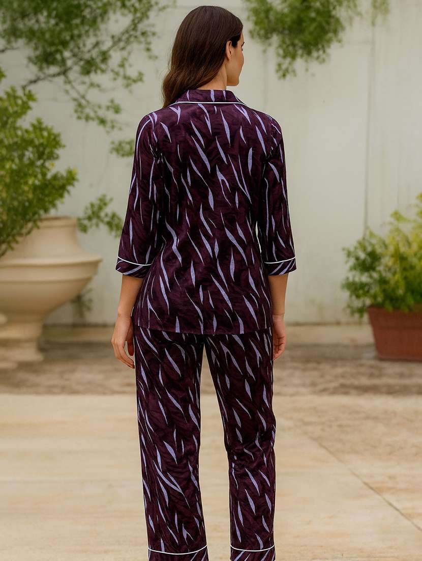 women printed nightwear pyjama set - 22239345 -  Standard Image - 4