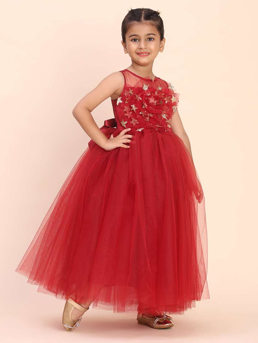 girls sequined sleeveless fit and flare dress - 22239530 -  Standard Image - 1