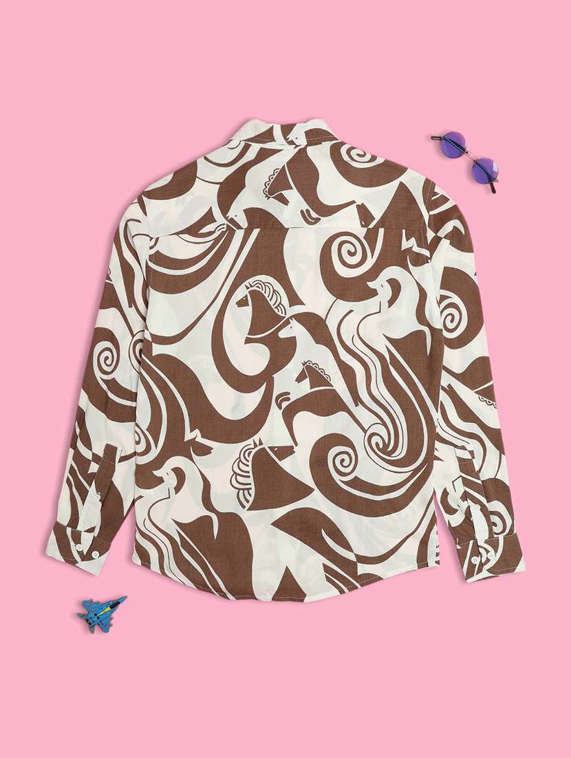 boys printed long sleeve casual shirt - 22239909 -  Standard Image - 1