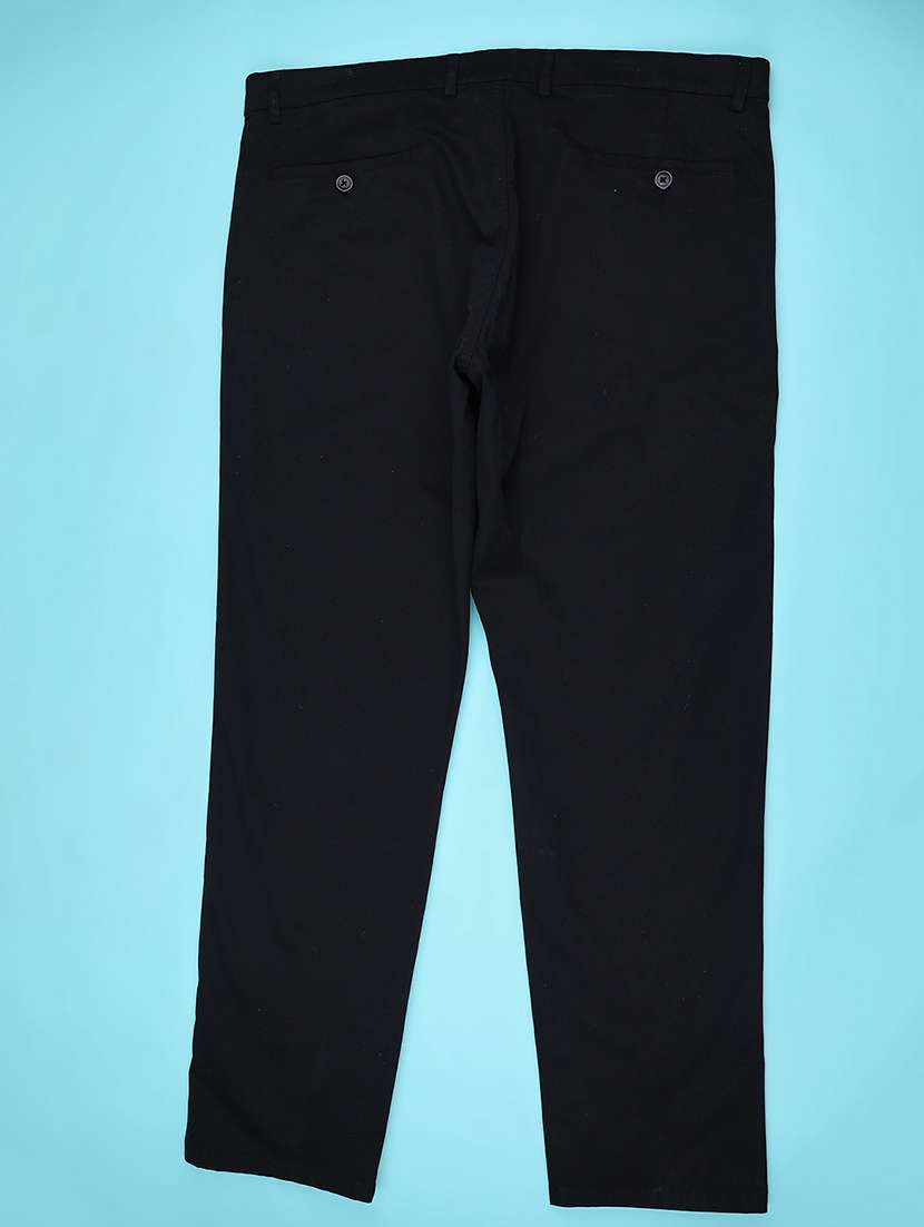 men solid mid rise casual chino - 22240104 -  Standard Image - 1