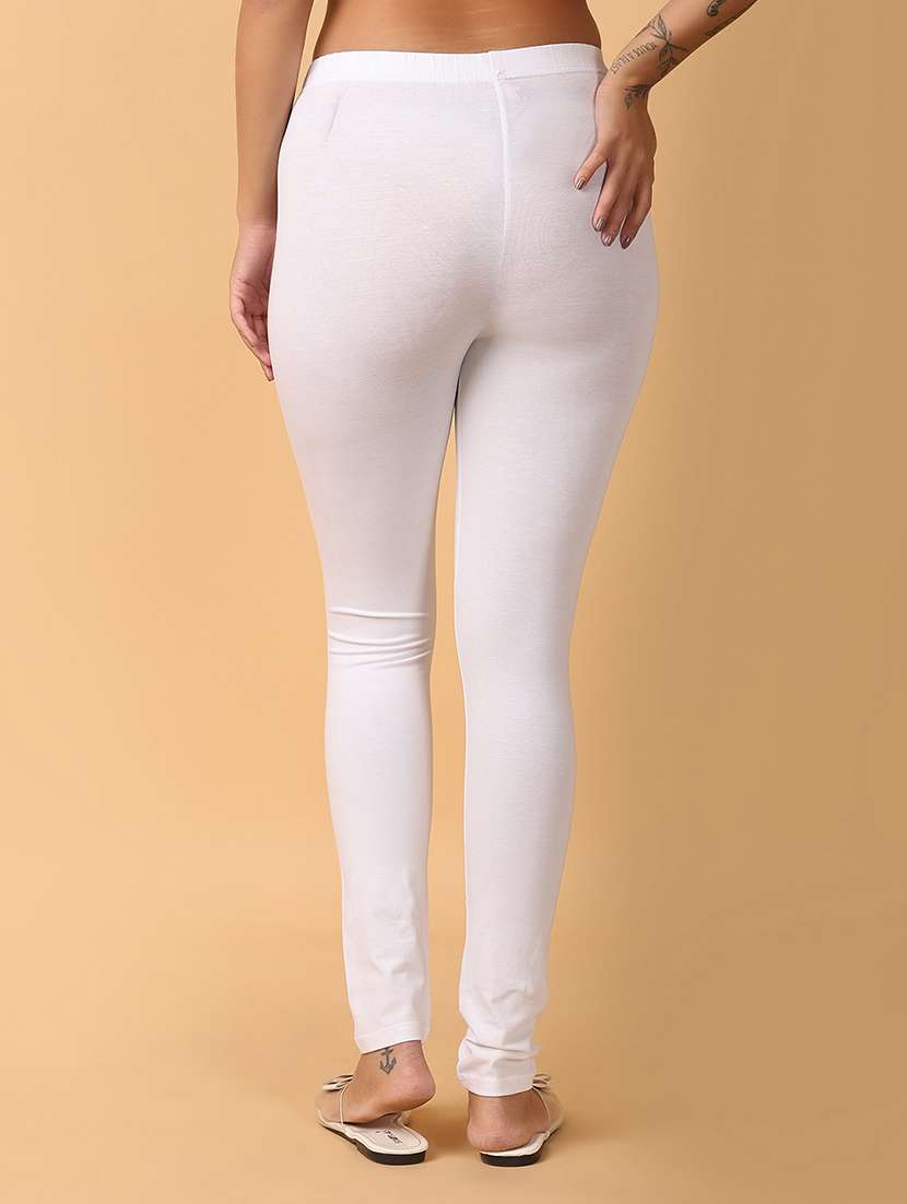 women solid mid rise legging - 22240335 -  Standard Image - 4