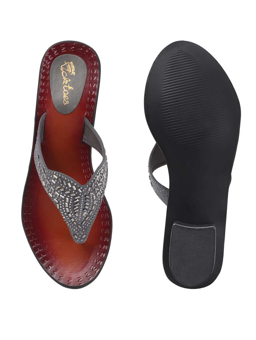 women embellished slip on sandal - 22240503 -  Standard Image - 4