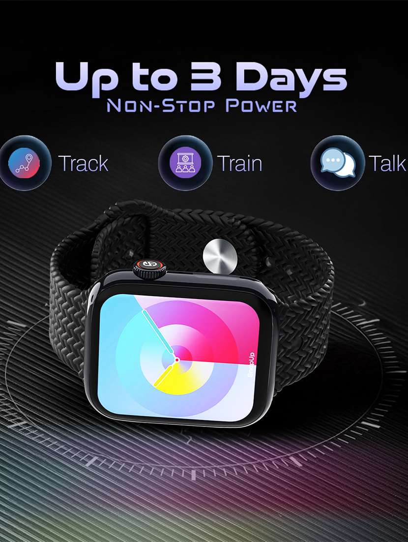 snapup connect max bluetooth calling smart watch (electric black) - 22240511 -  Standard Image - 9