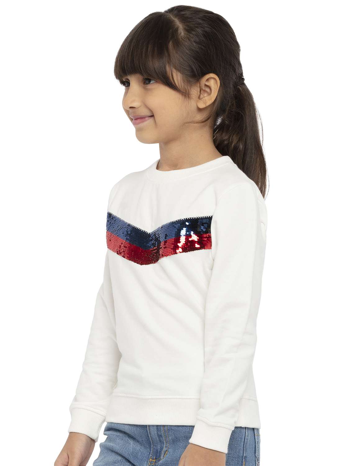girls emebllished long sleeve sweatshirt - 22240521 -  Standard Image - 1